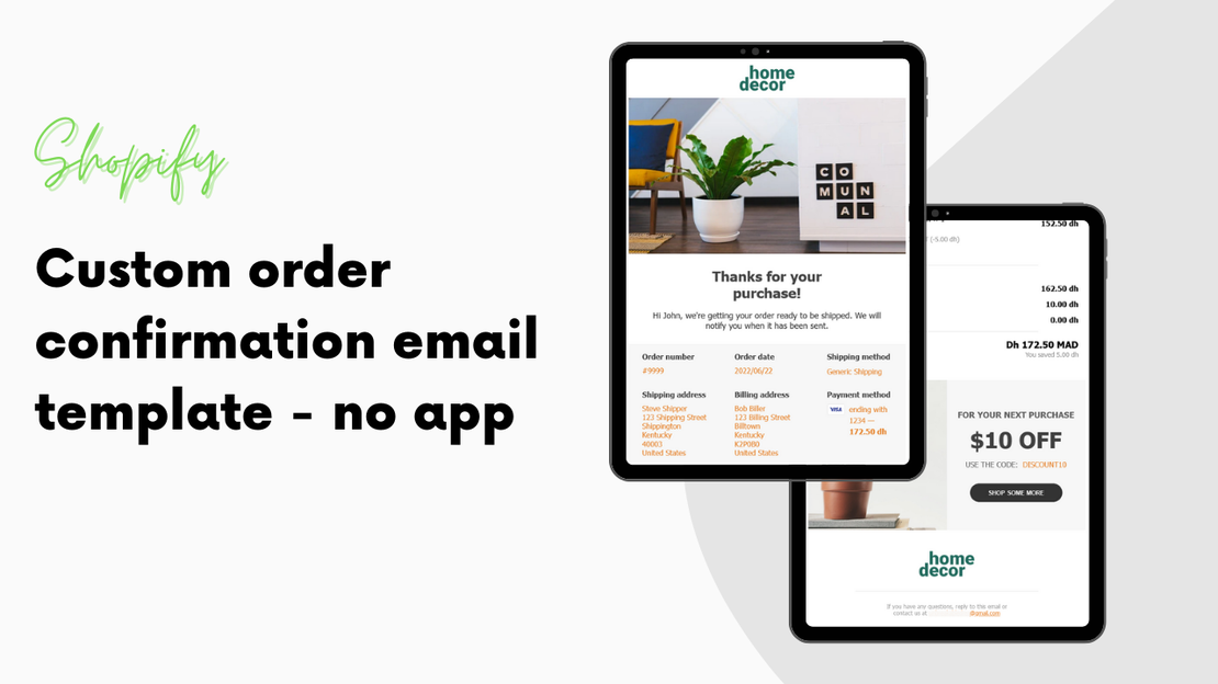 How to add a custom Shopify Notification Email template - Order Confirmation